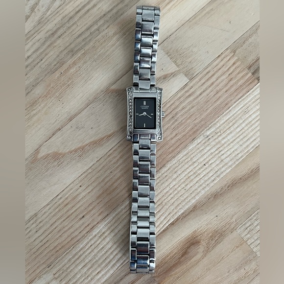 Citizen Ladies Watch Crystals Black Dial Stainless Bracelet and Case main image 3